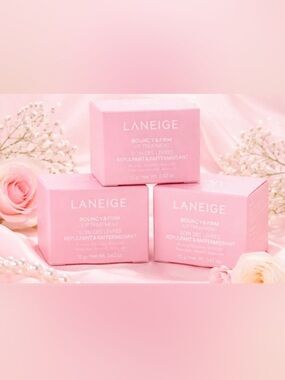 Three (3) Laneige Bouncy & Firm Lip Treatments ✨ Brand New in Box 👄 Full Size
